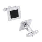 Square Black Economy Cufflinks In Box Bulk