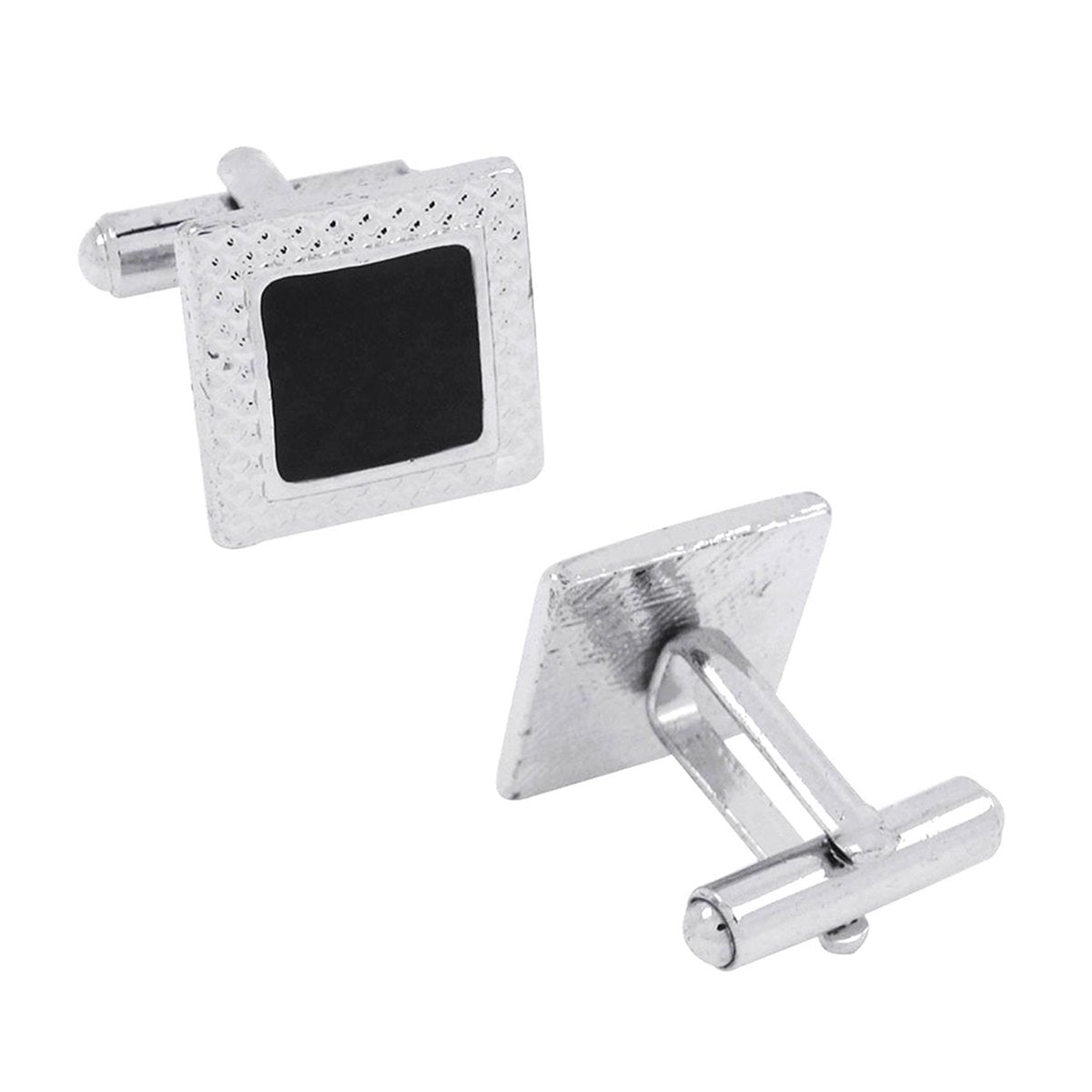 Square Black Economy Cufflinks In Box Bulk