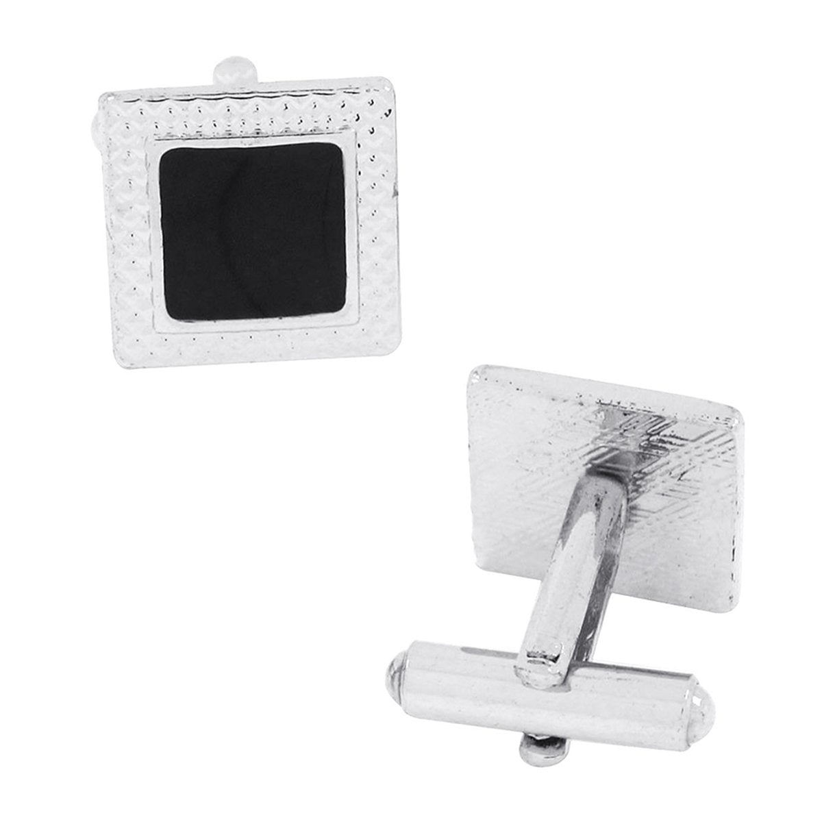 Square Black Economy Cufflinks In Box Bulk