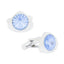 Triangle Blue Crystal Cufflinks In Box Bulk