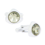 Triangle Grey Crystal Cufflinks In Box Bulk