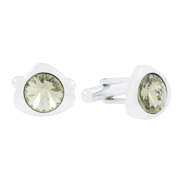 Triangle Grey Crystal Cufflinks In Box Bulk Secondary image