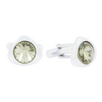 Triangle Grey Crystal Cufflinks In Box Bulk