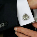 Triangle Grey Crystal Cufflinks In Box Bulk