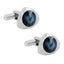 Triangle Blue Crystal Cufflinks In Box Bulk