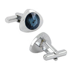 Triangle Blue Crystal Cufflinks In Box Bulk