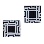 Square Black Checks Cufflinks In Box Bulk