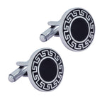 Round Black Checks Cufflinks In Box Bulk