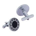 Round Black Checks Cufflinks In Box Bulk