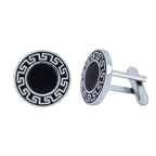 Round Black Checks Cufflinks In Box Bulk