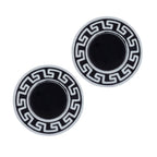 Round Black Checks Cufflinks In Box Bulk