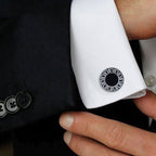 Round Black Checks Cufflinks In Box Bulk