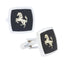 Square Black Ferrari Horse Cufflinks In Box Bulk