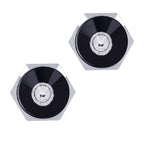 Hexagon Black Crystal Cufflinks In Box Bulk