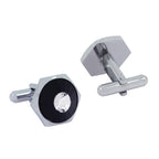 Hexagon Black Crystal Cufflinks In Box Bulk