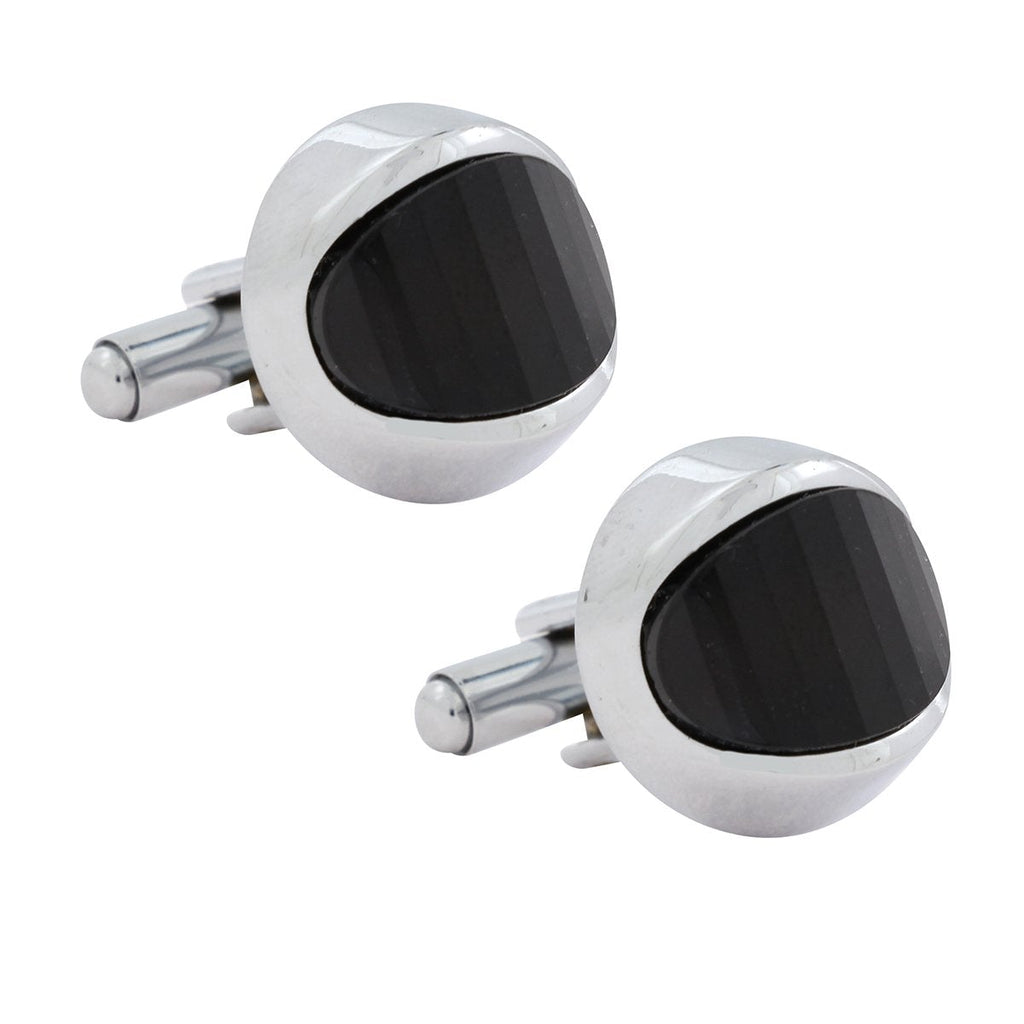 Hexagon Black Cufflinks In Box Bulk