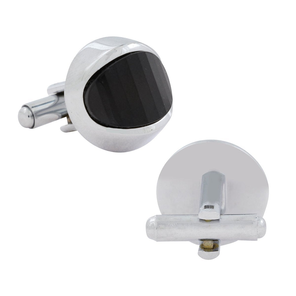 Hexagon Black Cufflinks In Box Bulk