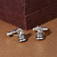 Fancy Silver Horse Chess Cufflinks In Box Bulk