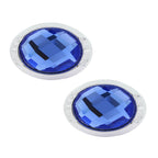 Oval Blue Crystal Cufflinks In Box Bulk