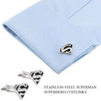 Black Superman Cufflinks In Box Bulk