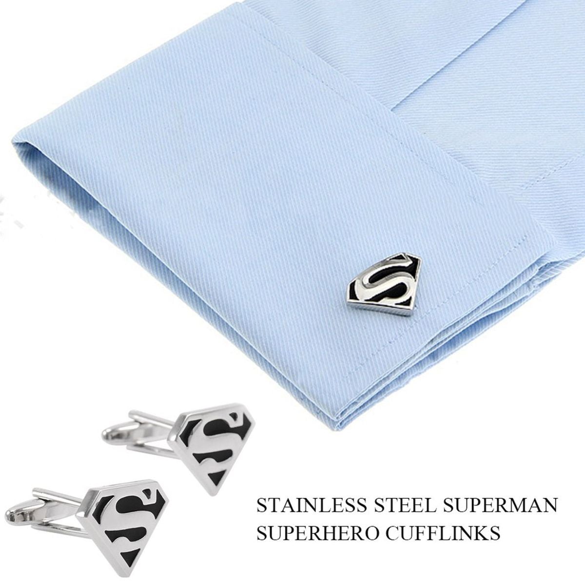 Black Superman Cufflinks In Box Bulk