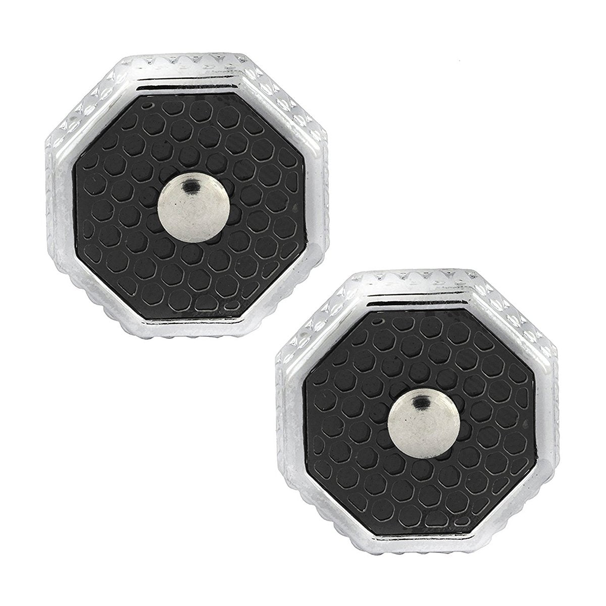 Hexagon Black Enamel Cufflinks In Box Secondary image