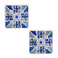 Square Blue Victorian Cufflinks In Box Bulk