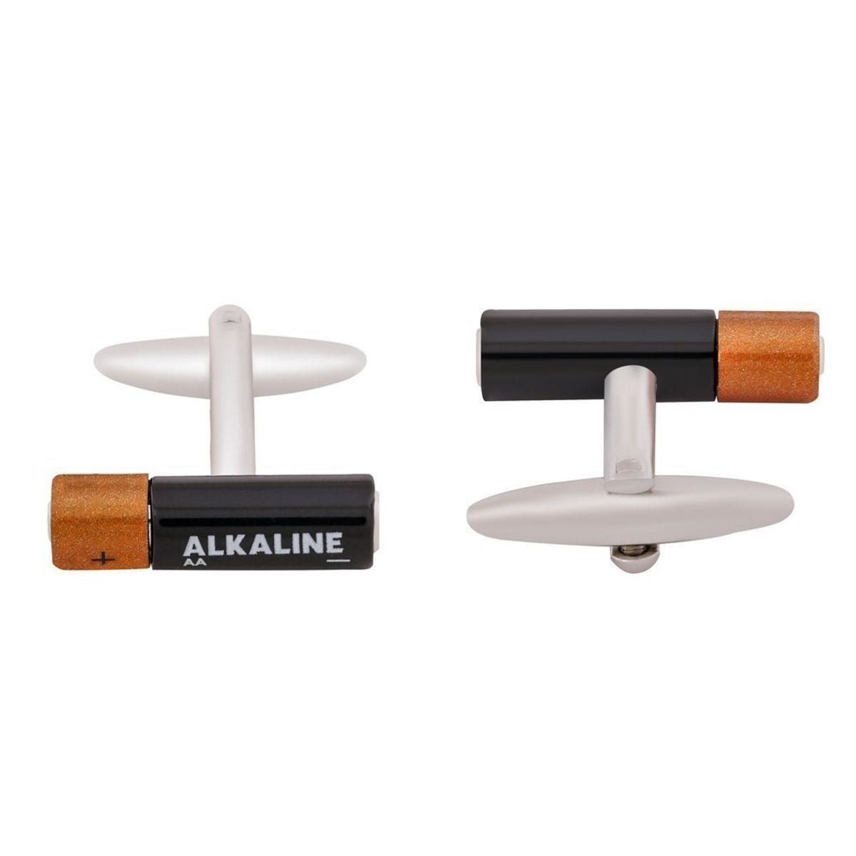 Cylinder Black Duracell Battery Cufflinks In Box Bulk Secondary image