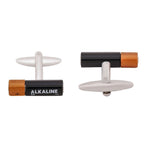 Cylinder Black Duracell Battery Cufflinks In Box Bulk