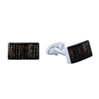 Rectangle Black 3D Cufflinks In Box Bulk