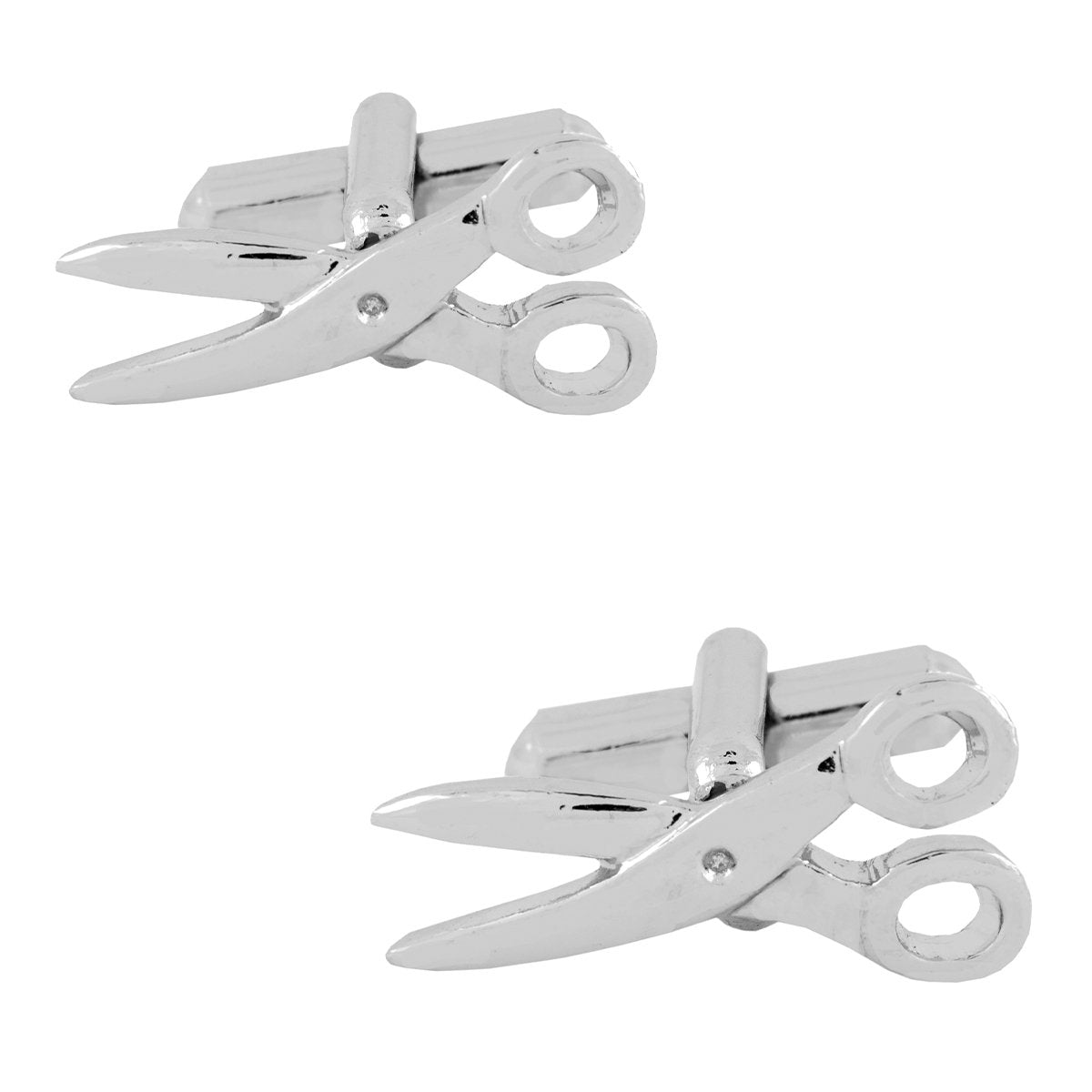 Fancy Silver Scissor Cufflinks In Box Bulk Main image