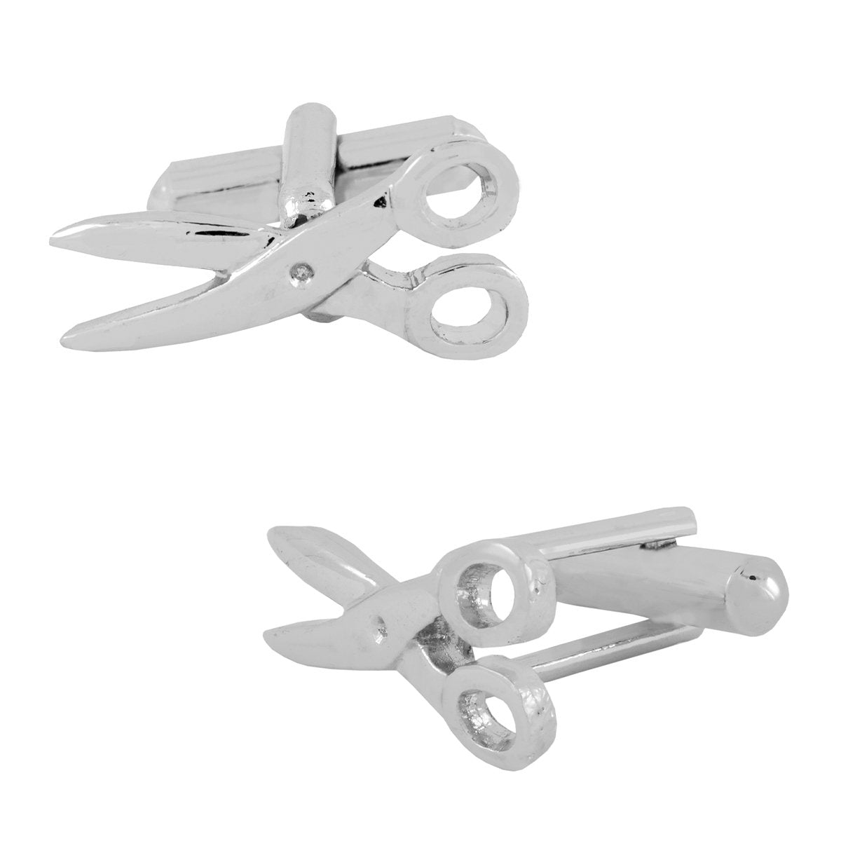 Fancy Silver Scissor Cufflinks In Box Bulk Secondary image