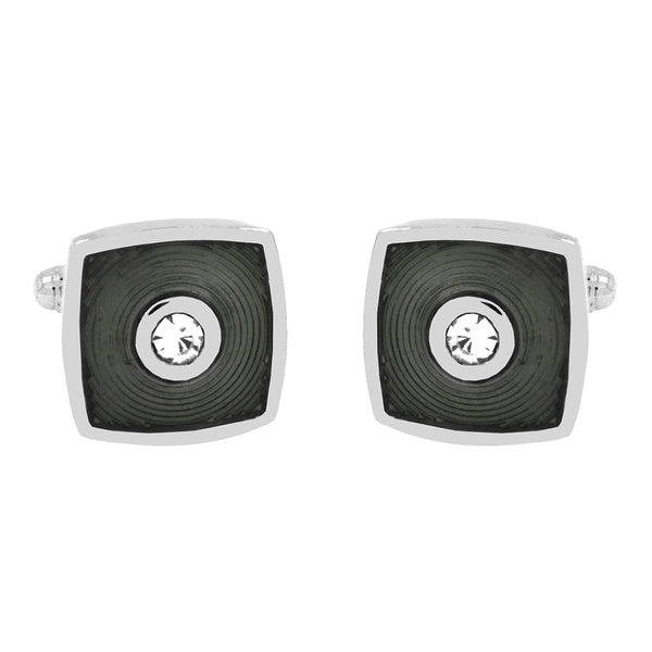 Cushion Black Diamond Cufflinks In Box Bulk Main image