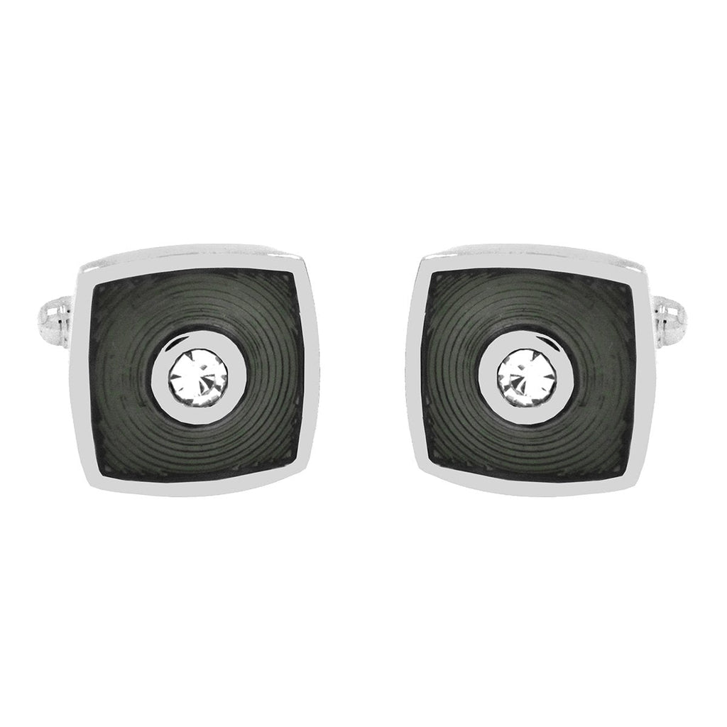 Cushion Black Diamond Cufflinks In Box Bulk