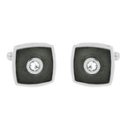 Cushion Black Diamond Cufflinks In Box Bulk