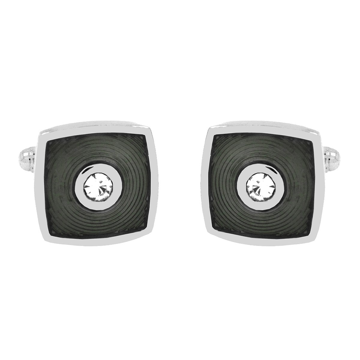 Cushion Black Diamond Cufflinks In Box Bulk