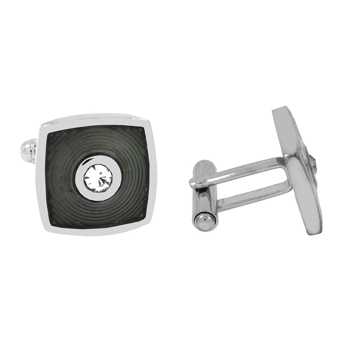Cushion Black Diamond Cufflinks In Box Bulk