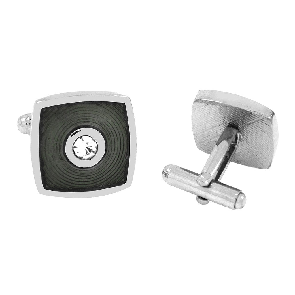 Cushion Black Diamond Cufflinks In Box Bulk