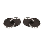 Fancy Black 3D Discs Cufflinks In Box Bulk
