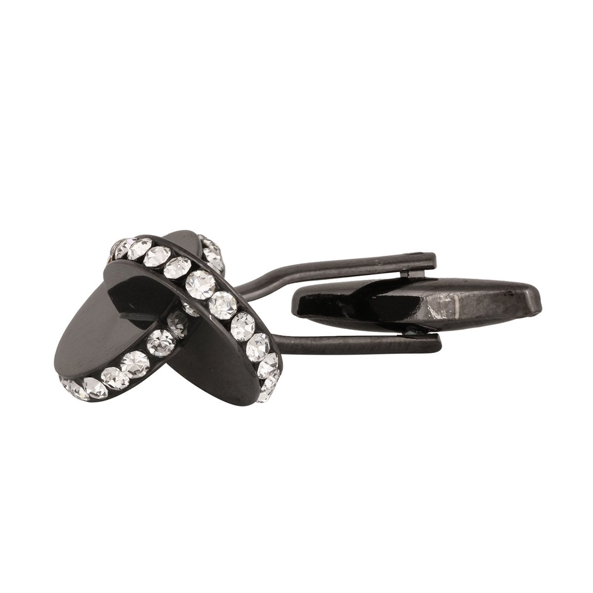 Fancy Black 3D Discs Cufflinks In Box Bulk