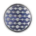 Round Blue Stripes Cufflinks In Box Bulk