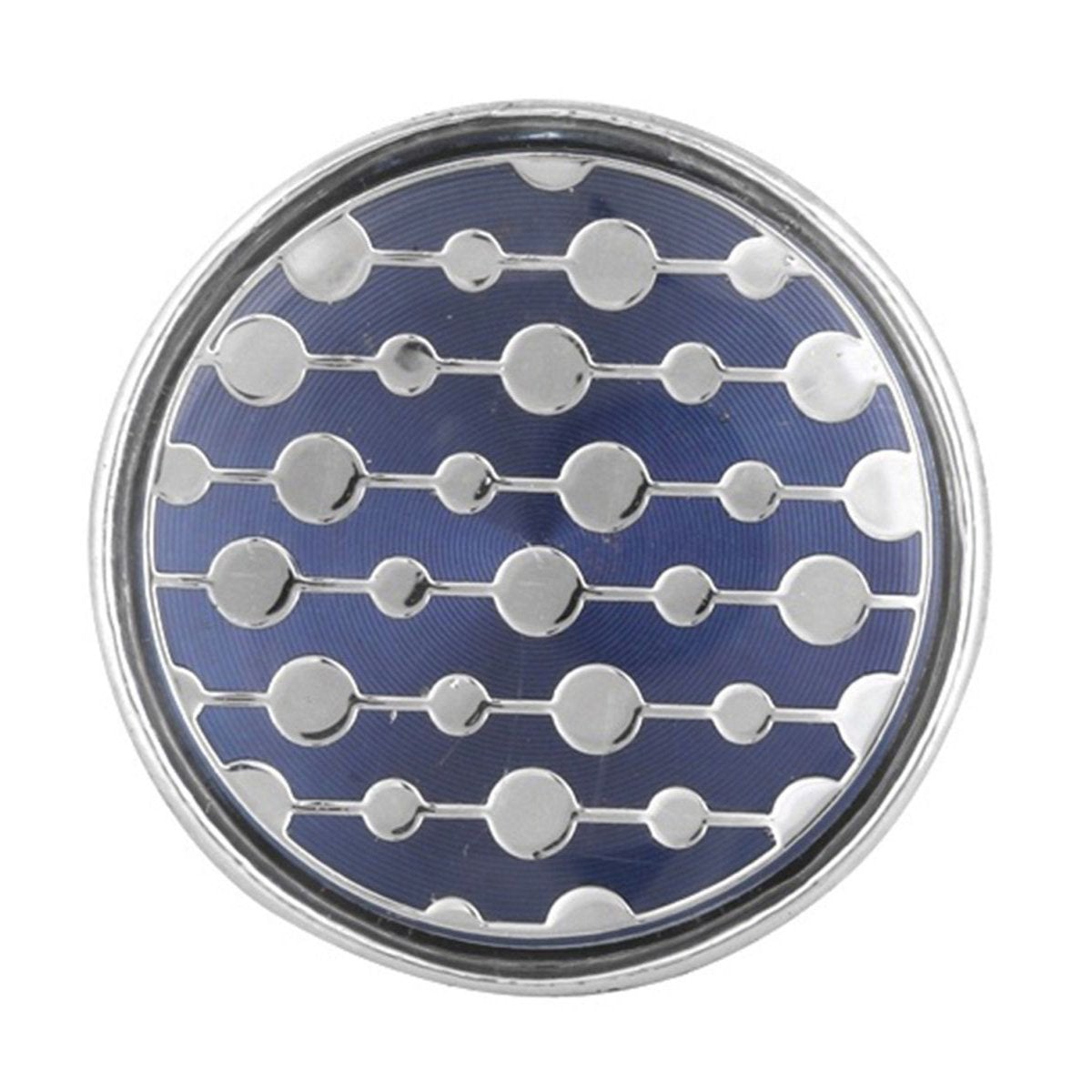Round Blue Stripes Cufflinks In Box Bulk