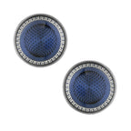 Round Blue Cufflinks In Box Bulk