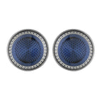Round Blue Cufflinks In Box Bulk