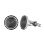 Round Grey Cufflinks In Box Bulk