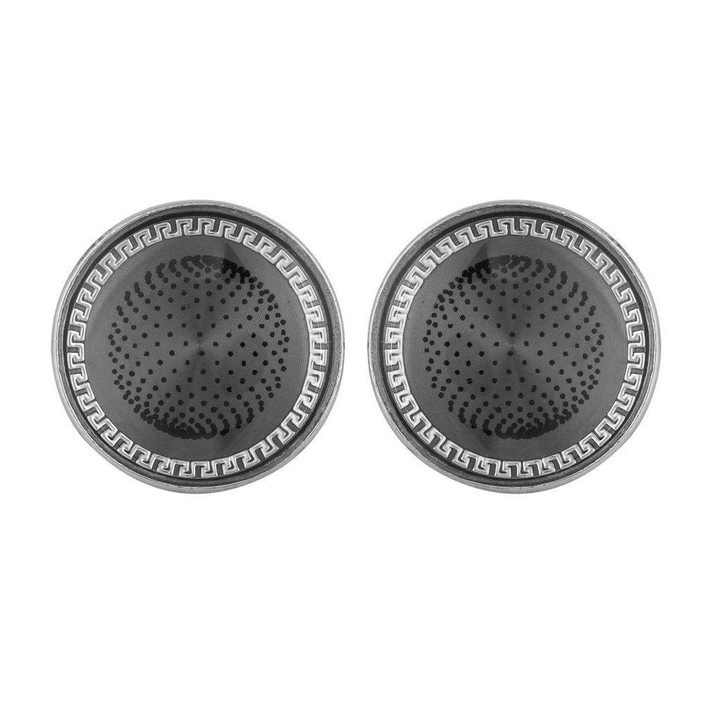 Round Grey Cufflinks In Box Bulk