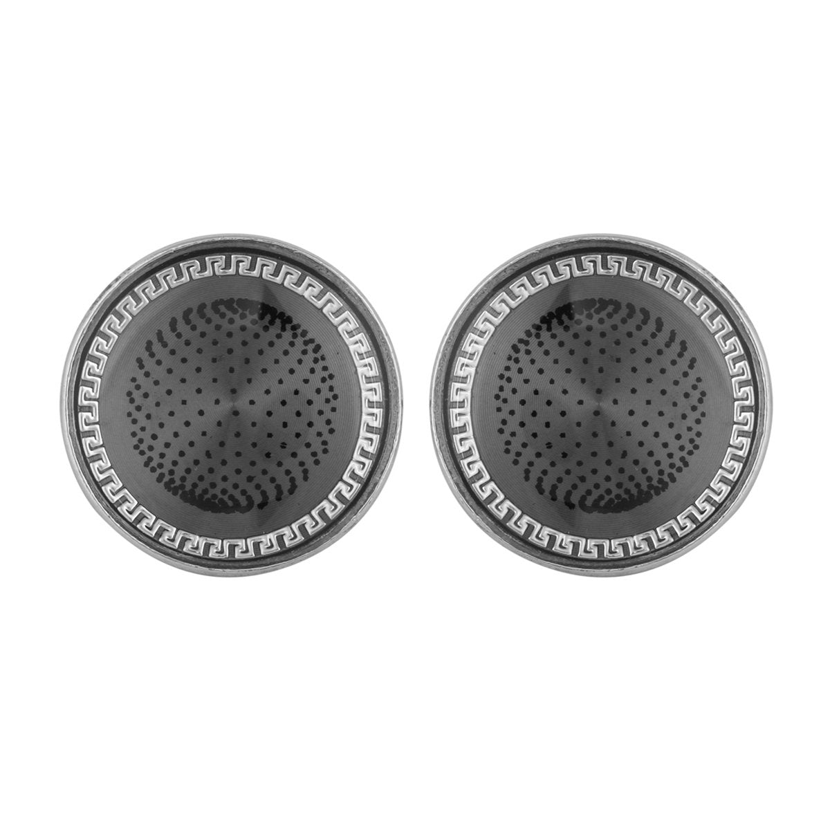 Round Grey Cufflinks In Box Bulk