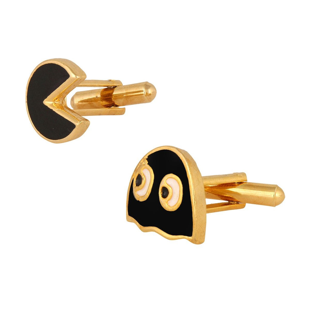 Fancy Black Pacman Gaming Cufflinks In Box Bulk