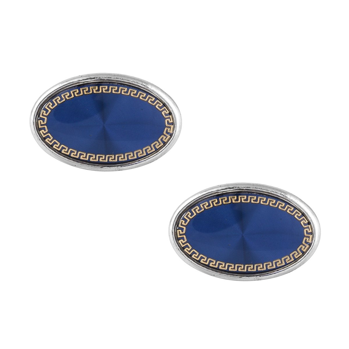 Oval Blue Cufflinks In Box Bulk Secondary image