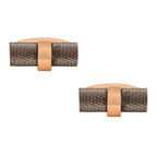 Cylinder Black Rose Gold Cufflinks In Box Bulk